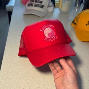 Red 'Summer Forever' Trucker Hat